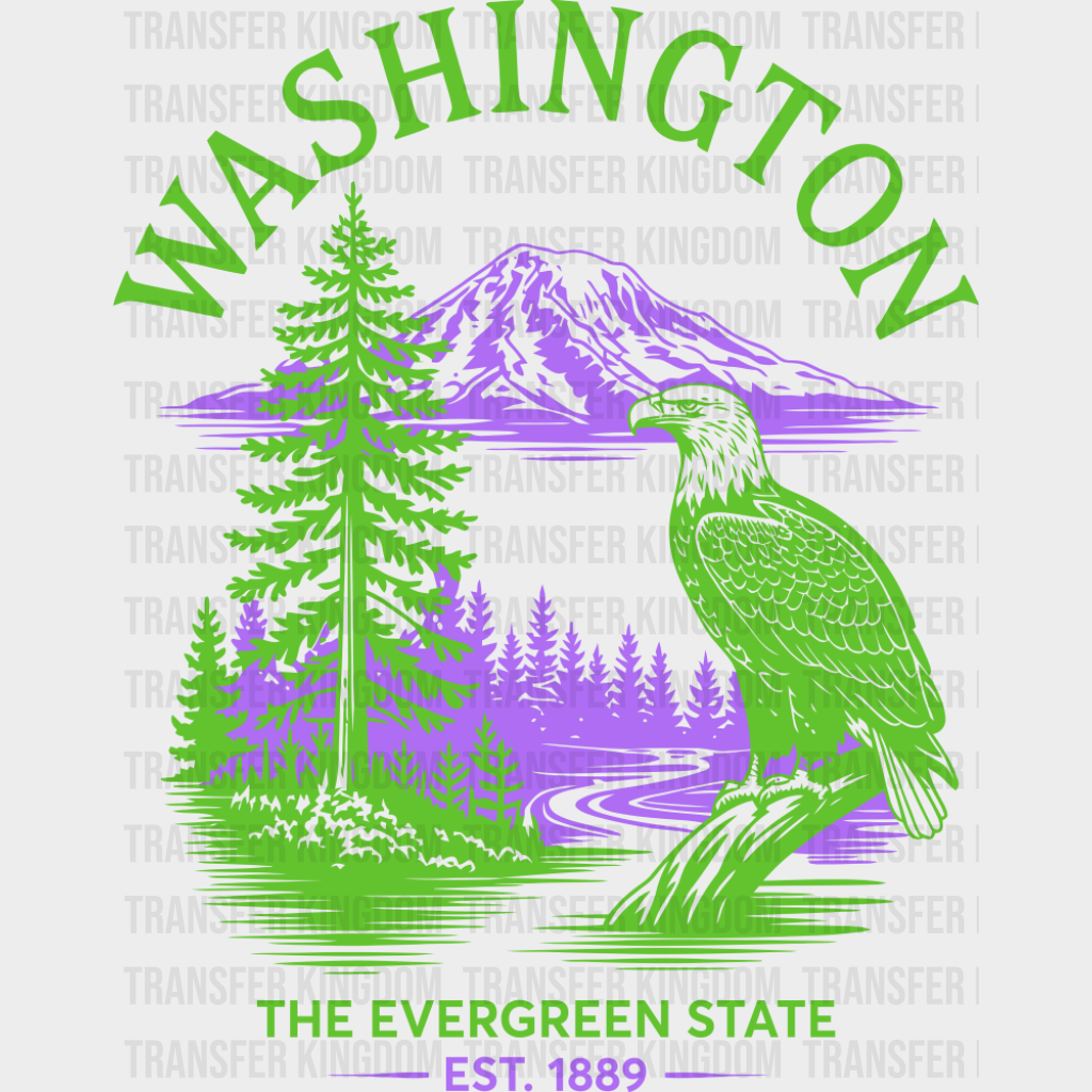 Washington The Evergreen State - States & Cities DTF Transfer