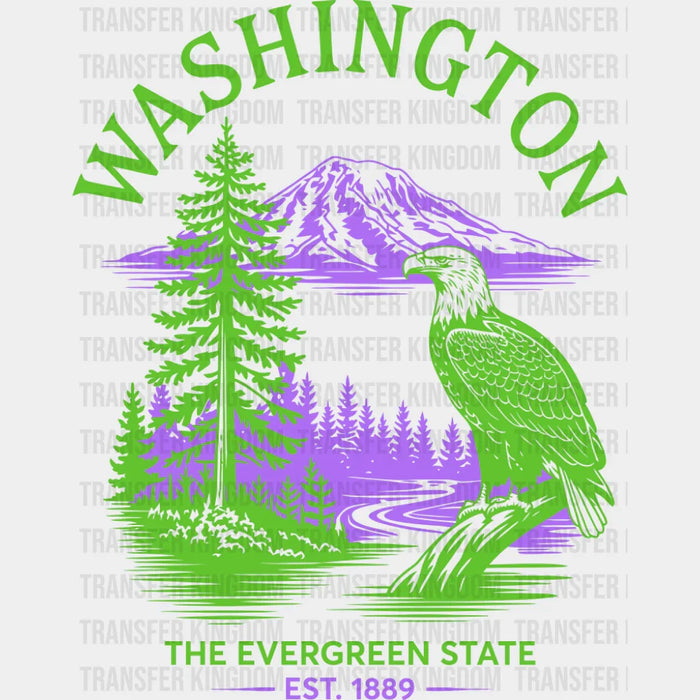 Washington The Evergreen State - States & Cities DTF Transfer