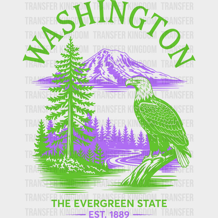 Washington The Evergreen State - States & Cities DTF Transfer