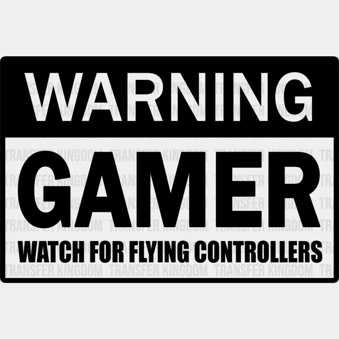 Watch For Flying Controllers - Video Game DTF Heat Transfer