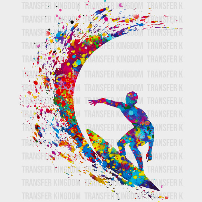 Watercolor Surf - Surfing DTF Transfers