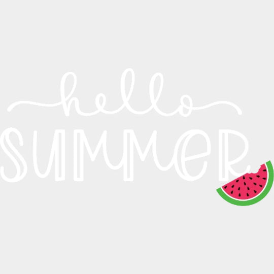 Watermelon Pieces Hello Summer - Beach Vacation Design Dtf Heat Transfer