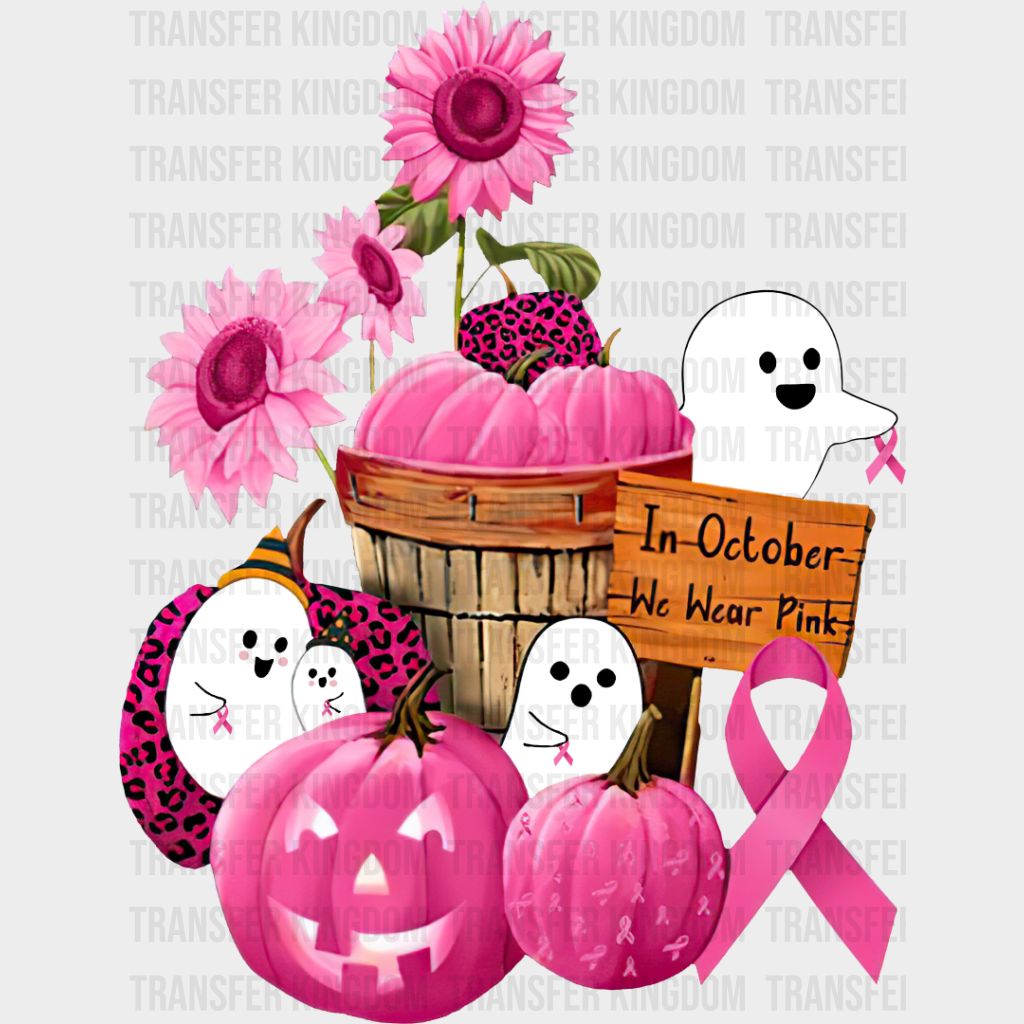 We Wear Pink Ghosts - Breast Cancer Dtf Transfer