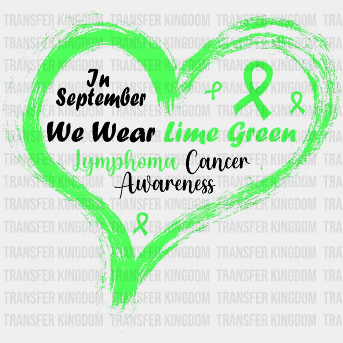 Wear Green Heart Design - Lymphoma DTF heat transfer