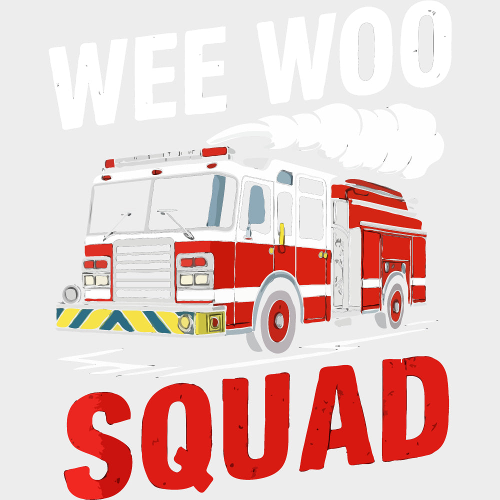 Wee Woo Squad - Fire Department DTF Transfers Adult Unisex - S & M (10’’) / Light Color Design (See Imaging)