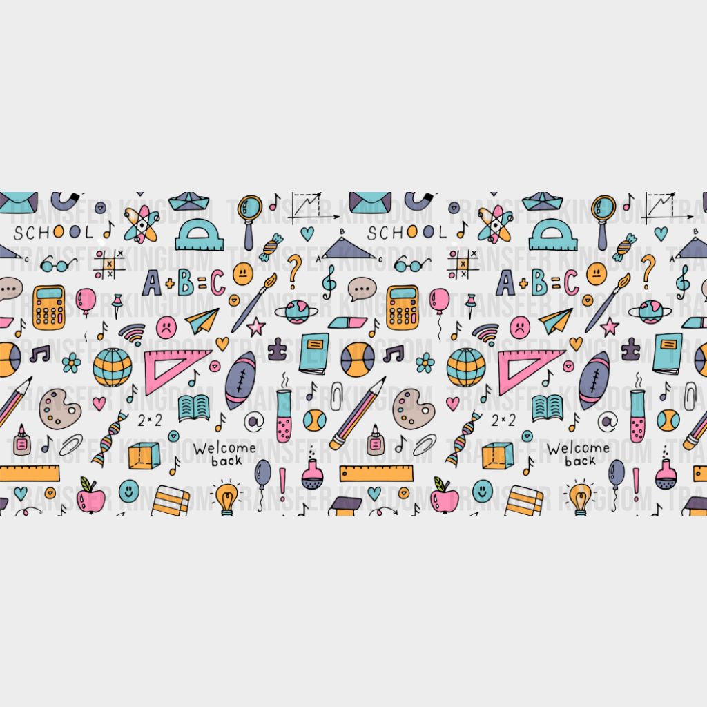Welcome Back - School Cup Wrap UV Sticker Permanent UV DTF Decal UVDTF