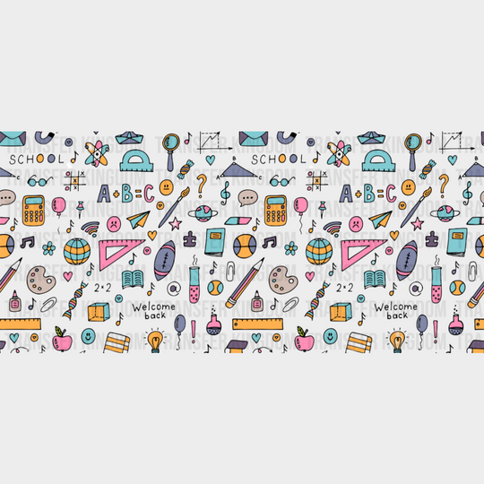 Welcome Back - School Cup Wrap UV Sticker Permanent UV DTF Decal UVDTF