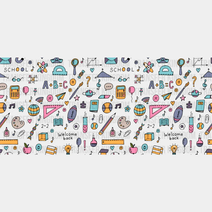Welcome Back - School Cup Wrap UV Sticker Permanent UV DTF Decal