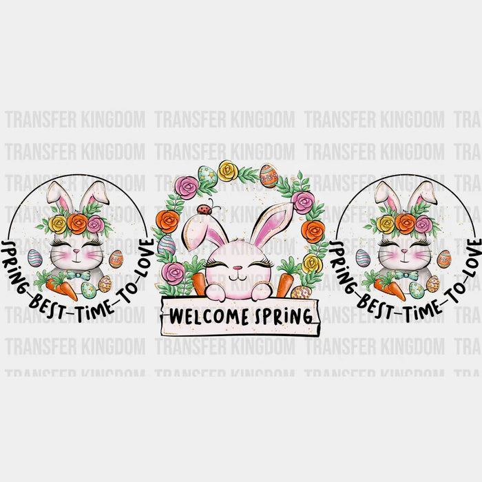 Welcome Spring Easter UV DTF Transfer Cup Wrap UV DTF Sticker