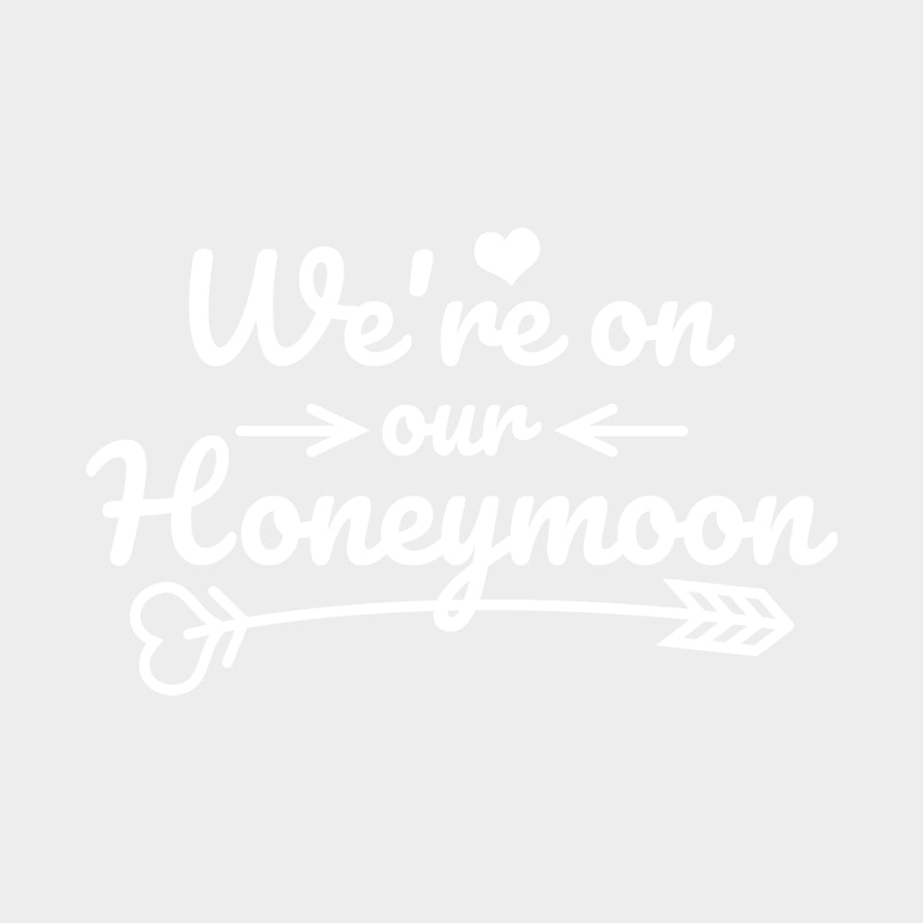 We’re On Our Honeymoon - Honeymoon DTF Transfers Adult Unisex - S & M (10’’) / Light Color Design (See Imaging)