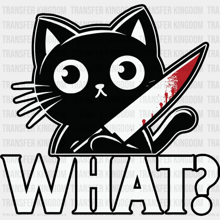 What Black Knife Cat - Cats Iron On DTF Transfer
