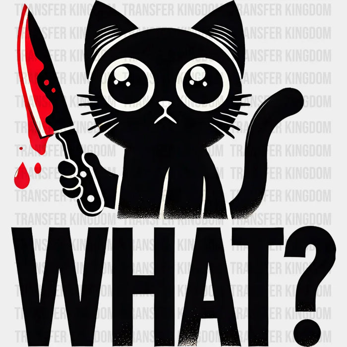 What Cat Knife Design - Cats Iron On DTF Transfer