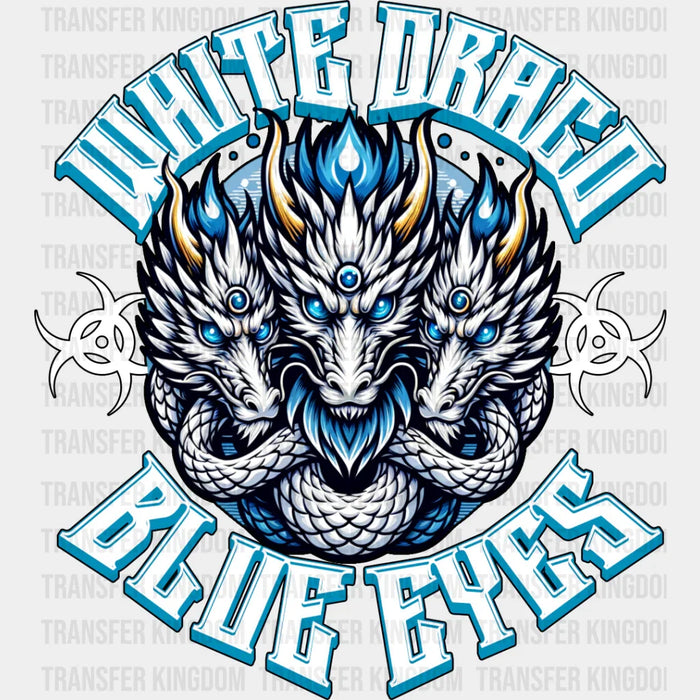 White Drago Blue Eyes - Anime DTF heat transfer