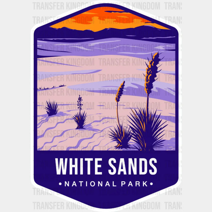 White Sands National Park Colorful Design - National Parks DTF Transfer