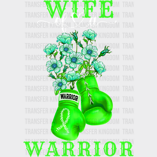 Wife Of A Warrior - Lymphoma Dtf Heat Transfer Unisex S & M (10’’) / Light Color Design See Imaging