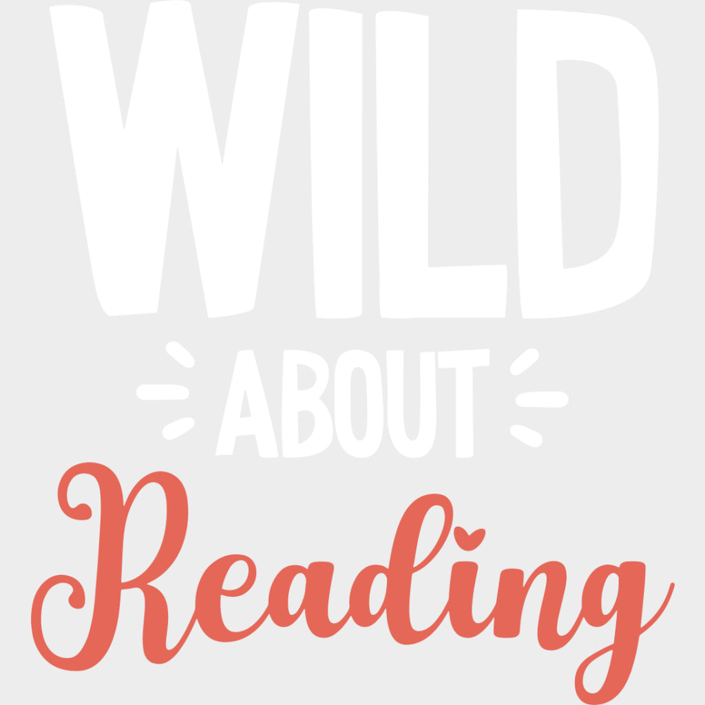 Wild About Reading - Librarian DTF Transfers Adult Unisex - S & M (10’’) / Light Color Design (See Imaging)