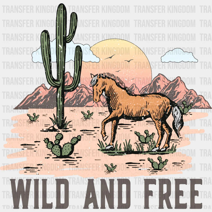 Wild And Free Horse Design - Western DTF Transfers