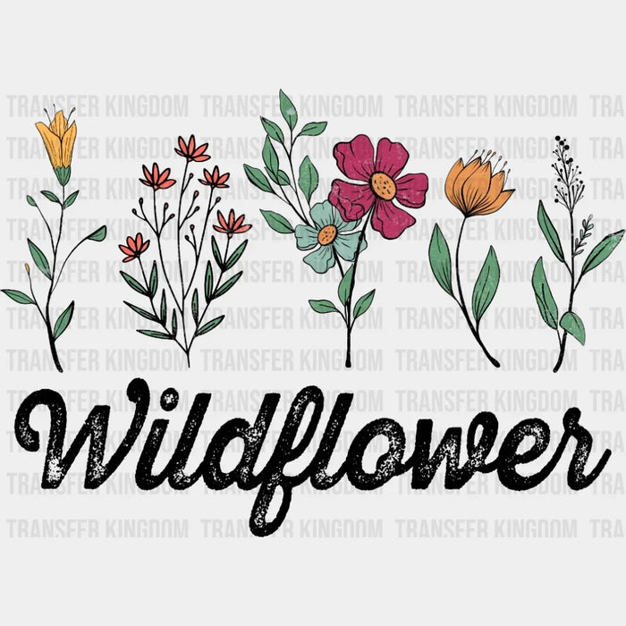 Wild Flower design- DTF heat transfer