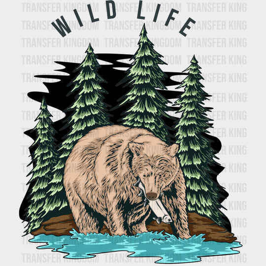 Wilf Life Bear - Hiking DTF Transfers Adult Unisex - S & M (10’’) / Dark Color Design (See Imaging)
