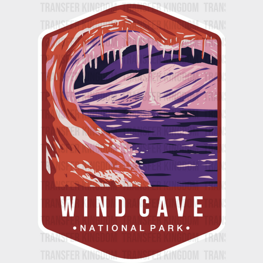 Wind Cave National Park Colorful Design - National Parks DTF Transfer