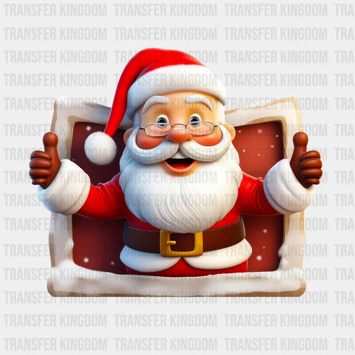 WINDOW SANTA Christmas Design - DTF heat transfer
