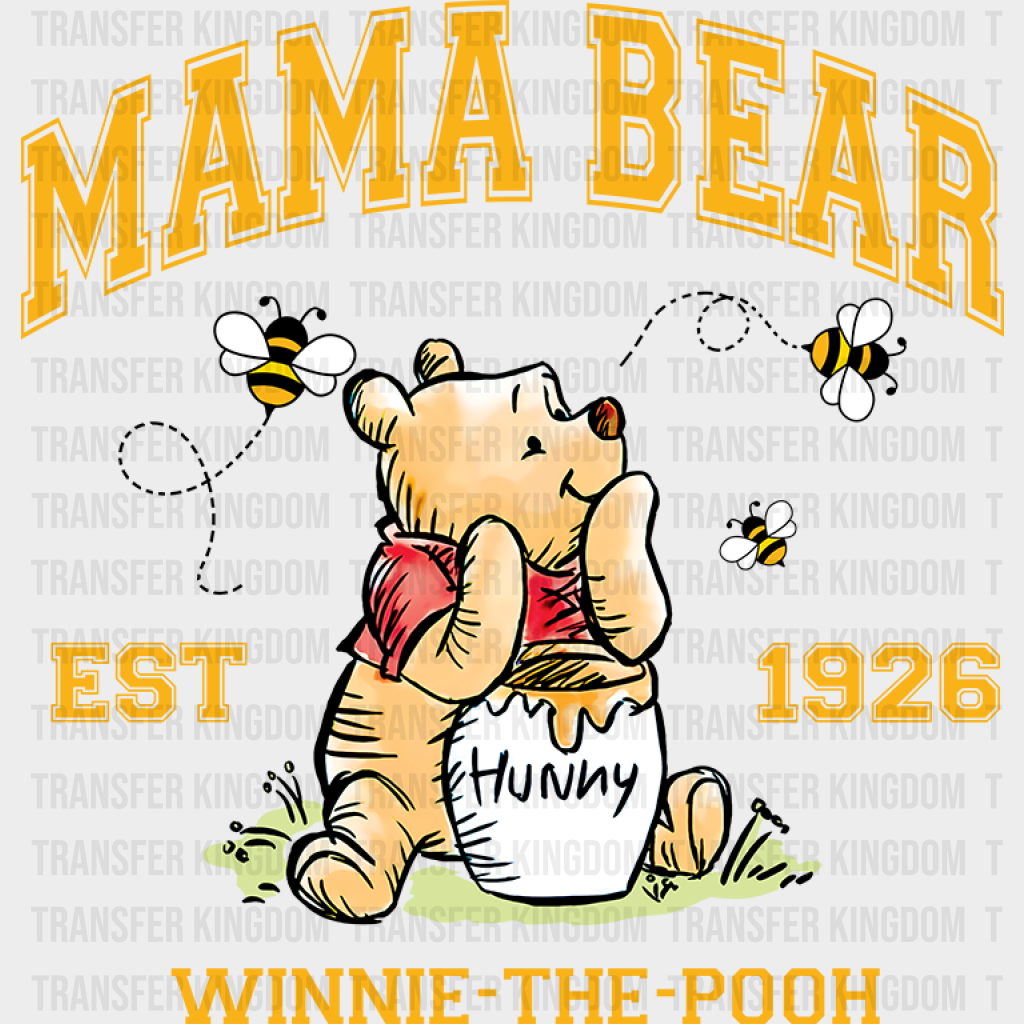 Winnie The Pooh Mama Bear Disney Dtf Transfer