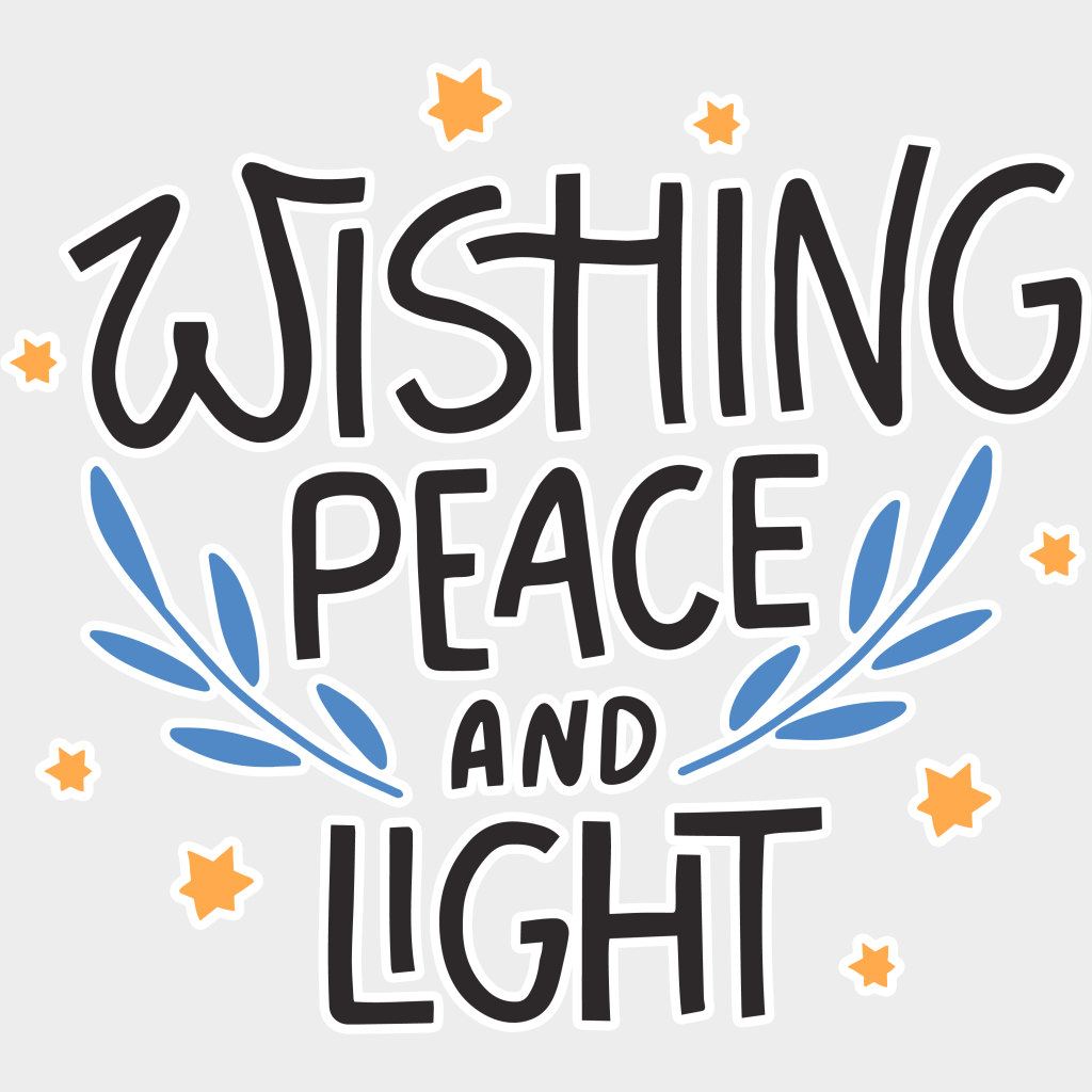 Wishing Peace And Light - Hanukkah Dtf Heat Transfer Unisex S & M (10’’) / Color Design (See