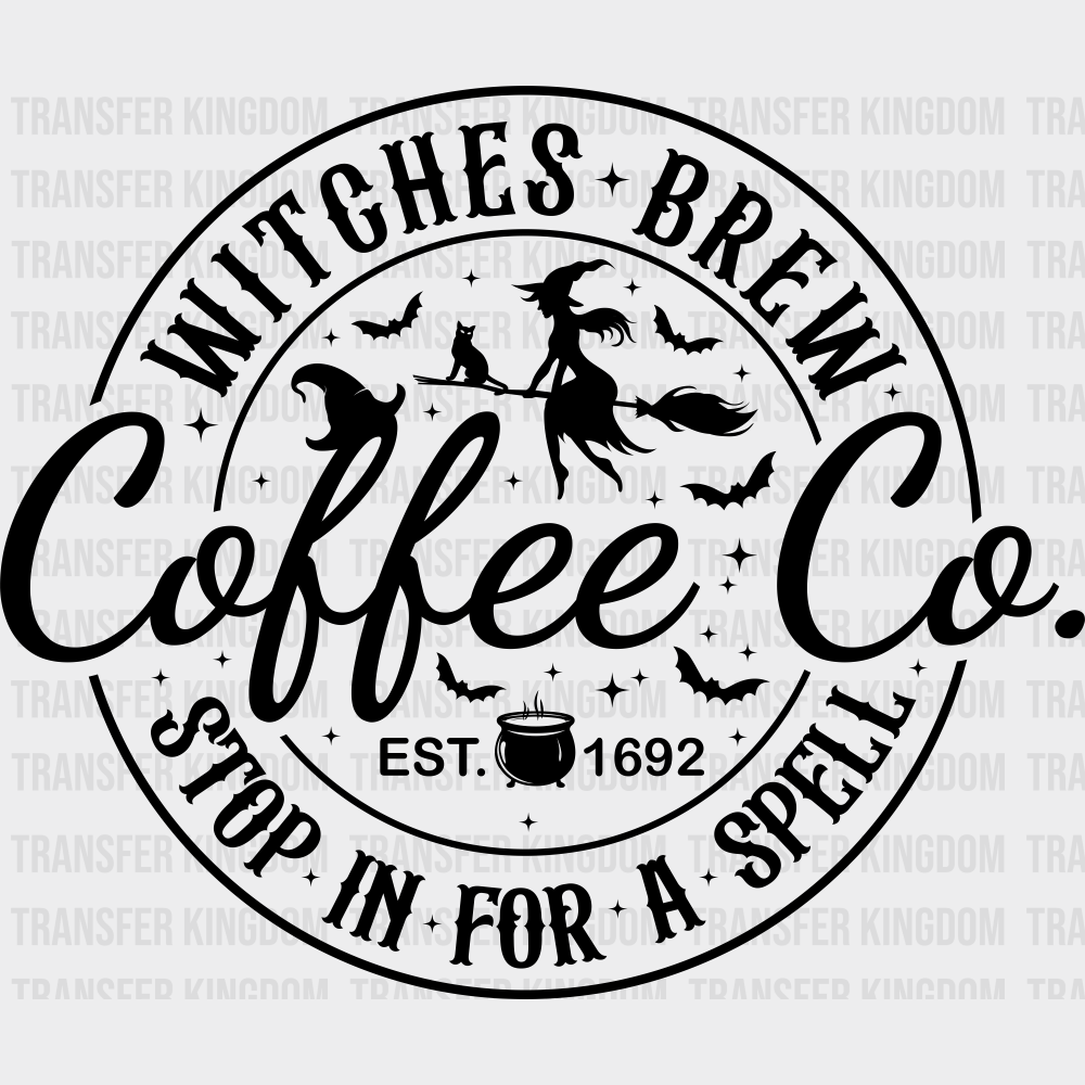 Witches Brew Halloween DTF Transfer Adult Unisex S & M (10’’) / Dark Color Design (See Imaging)