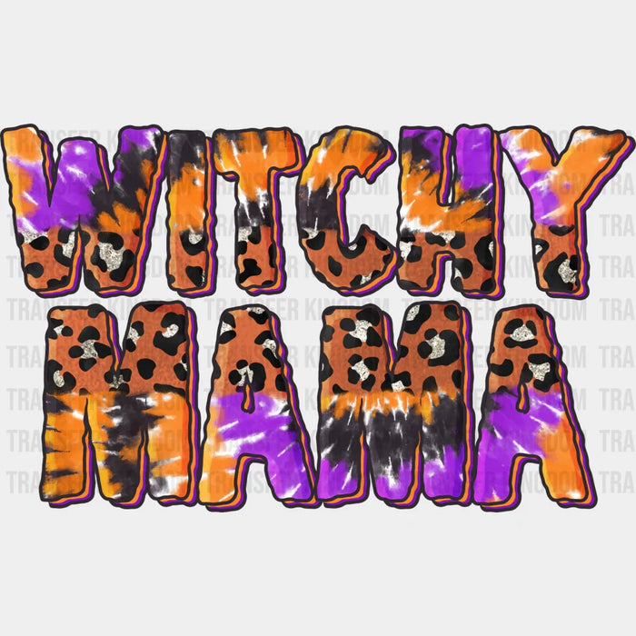 Witchy Mama Colorful Design - Halloween DTF Transfer