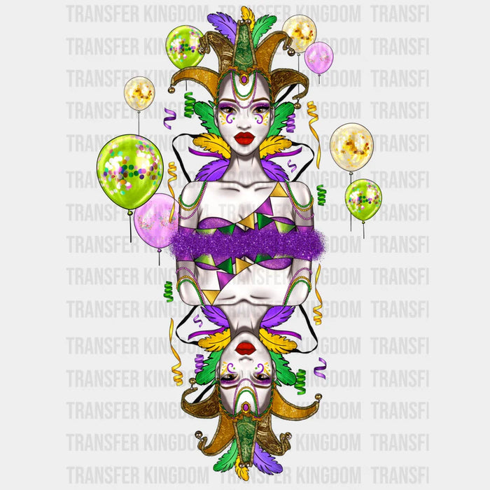 Women Mardi Gras Design- Mardi Gras DTF heat transfer