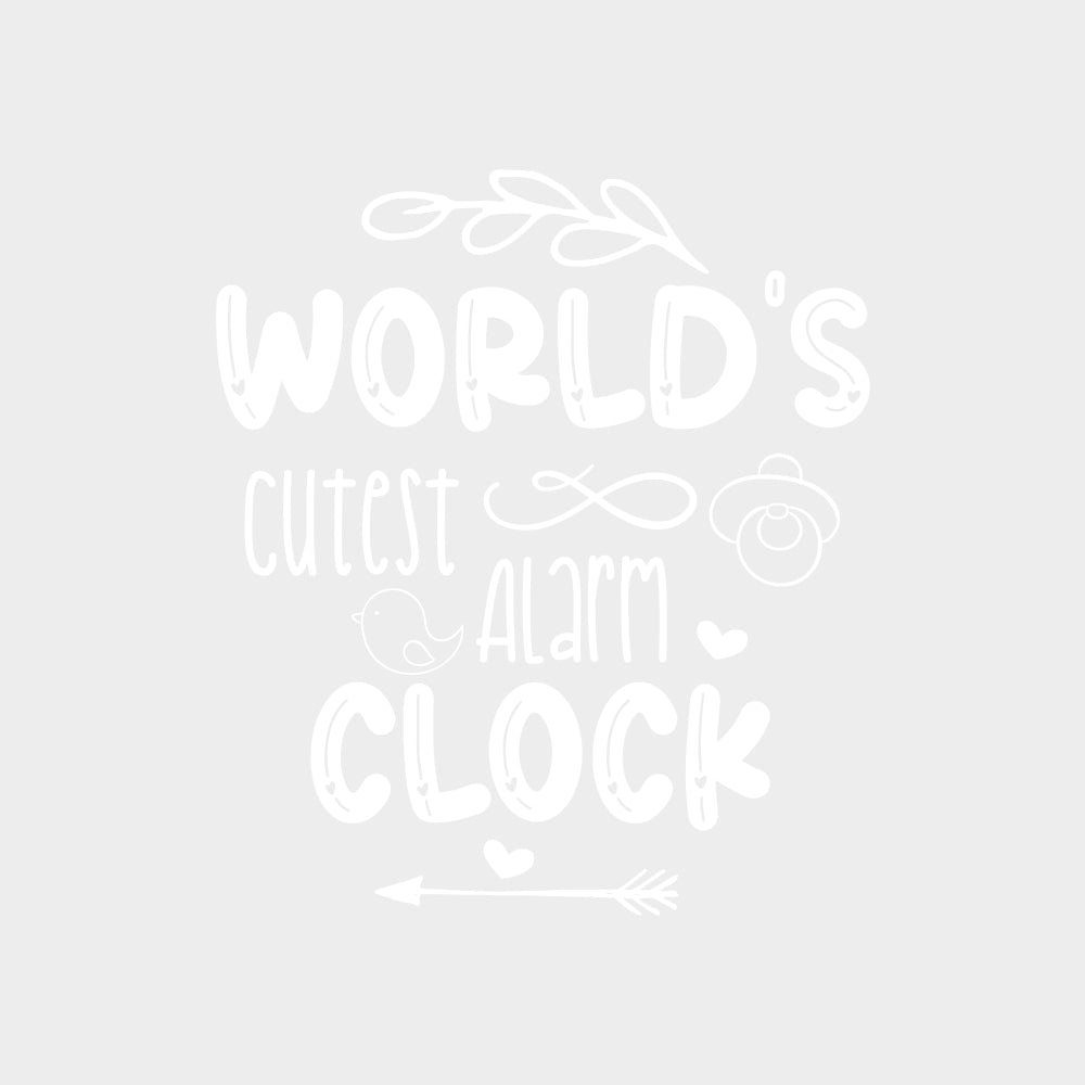 World's Cutest Alarm Clock - Baby DTF Transfer transfer-kingdom Light Color Design (See Imaging)