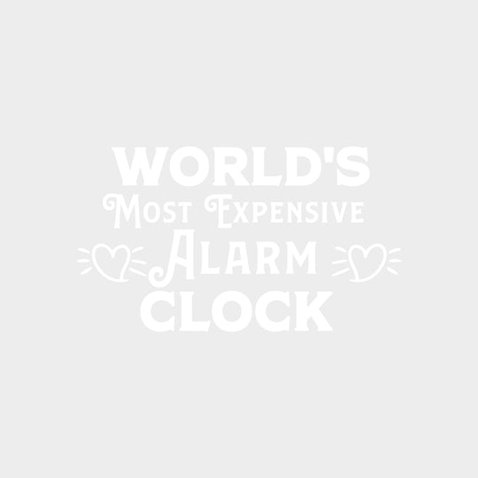 World's Most Expensive Alarm Clock - Baby DTF Transfer transfer-kingdom Light Color Design (See Imaging)