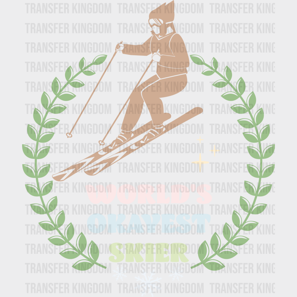 World’s Okayest Skier - Skiing Dtf Heat Transfer