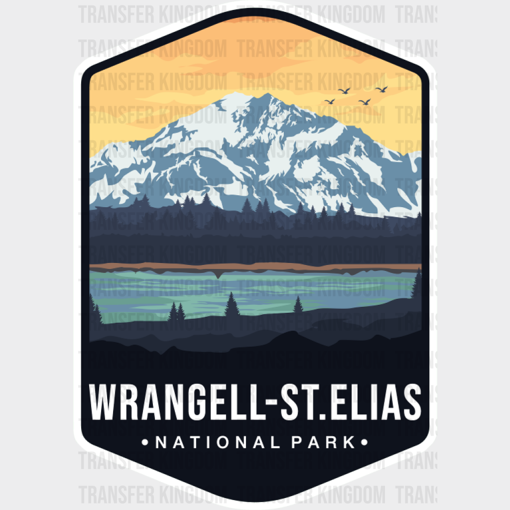 Wrangell St. Elias National Park Colorful Design - National Parks DTF Transfer