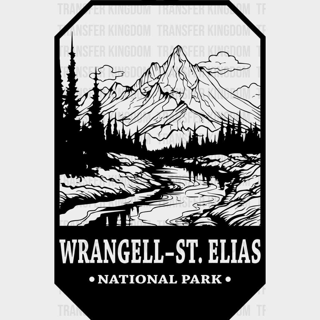 Wrangell-St.elias National Park Design - Parks Dtf Transfers Unisex S & M (10’) / Dark Color See