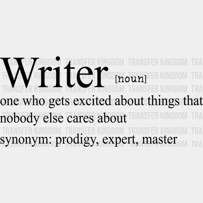 Writer Definition - Writing DTF Heat Transfer