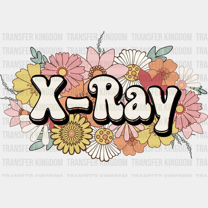 X-Ray Floral Design  - Radiology DTF Transfers