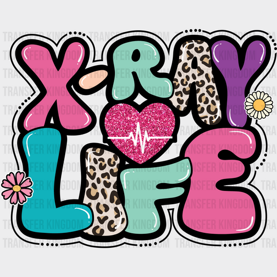 X-Ray Life Heartbeat Design - Radiology Dtf Transfers Unisex S & M (10’’) / Dark Color See Imaging