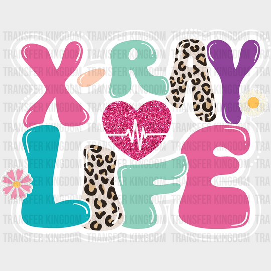 X-Ray Life Heartbeat Design - Radiology Dtf Transfers Unisex S & M (10’’) / Light Color See Imaging