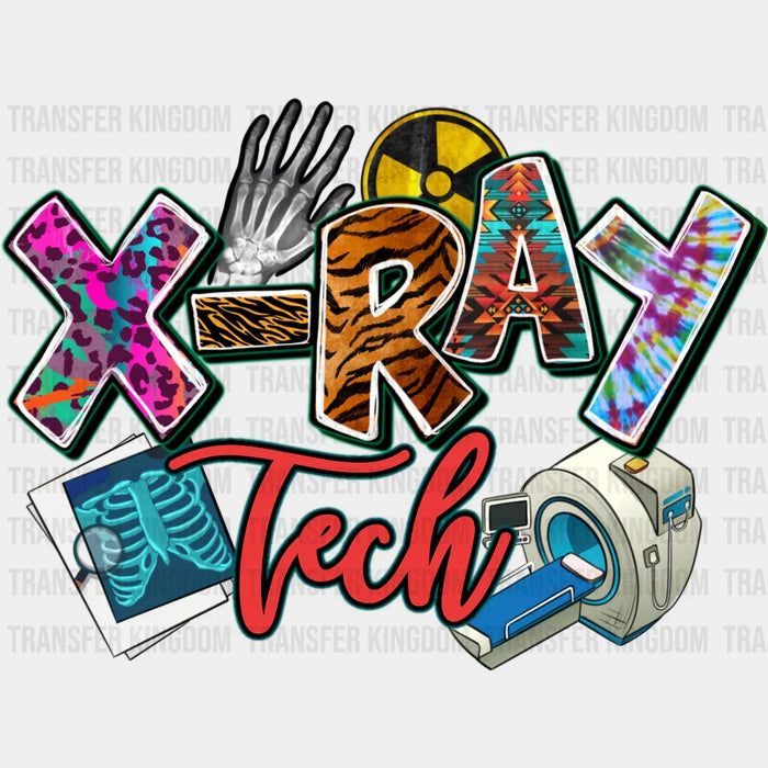 X-Ray Tech Doodles Design  - Radiology DTF Transfers