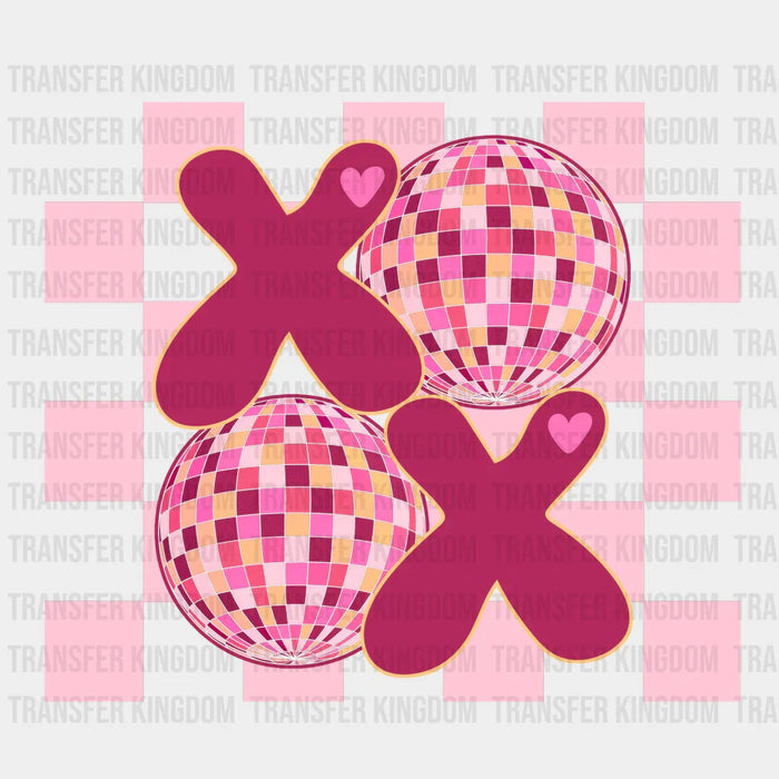 XOXO Disco Ball - Valentines Day DTF heat transfer