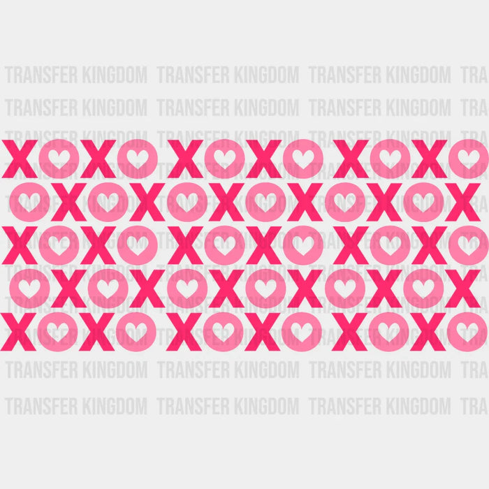 XOXO Hearts UV DTF Transfer Cup Wrap UV DTF Sticker
