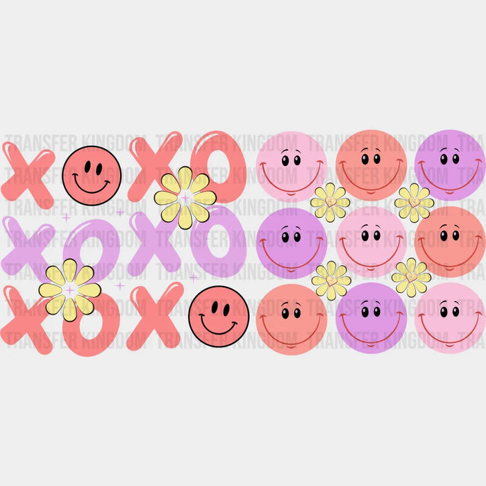 XOXO Smiley - Valentine's Day Cup Wrap UV Sticker Permanent UV DTF Decal