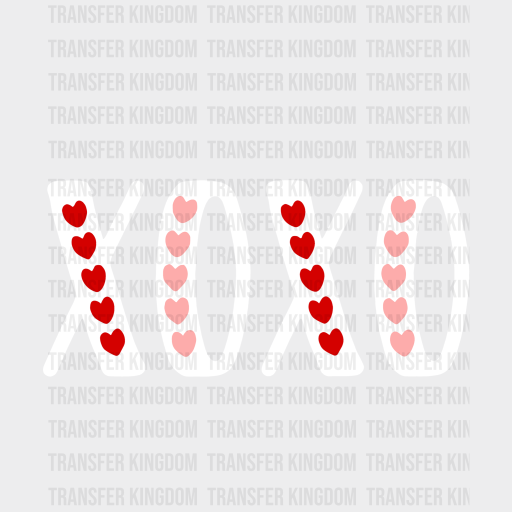 Xoxo Valentines Day Design - Dtf Heat Transfer Unisex S & M ( 10 ) / Light Color See Imaging