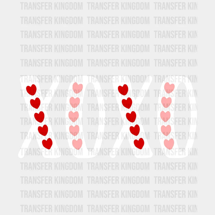 XOXO Valentine's Day Heart Design - Valentine's Day DTF heat transfer