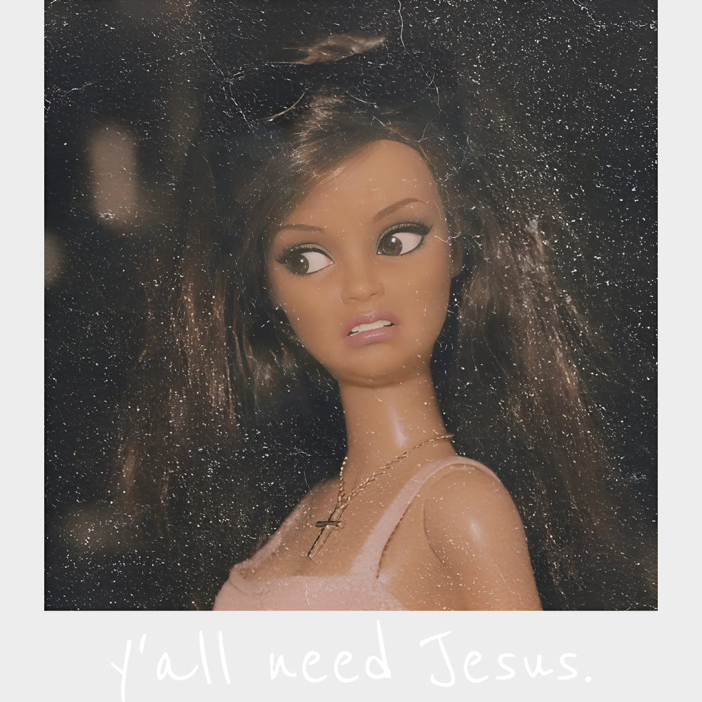 Y’all Need Jesus - Funny DTF Transfers - Adult Unisex - S & M (10’’) / Light Color Design (See Imaging)