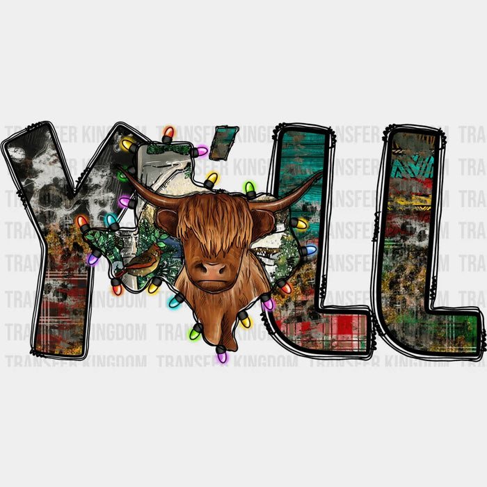 Y'all Texas Map Design - Farm Animals Iron On DTF Transfer