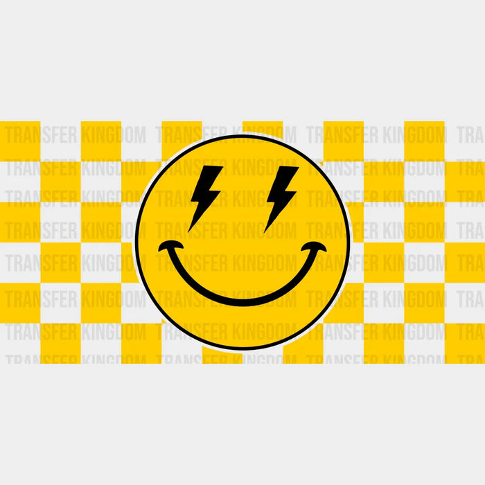 Yellow Smiley UV DTF Transfer Cup Wrap UV DTF Sticker