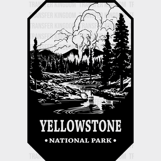 Yellowstone National Park Design - Parks Dtf Transfers Unisex S & M (10’) / Dark Color See Imaging