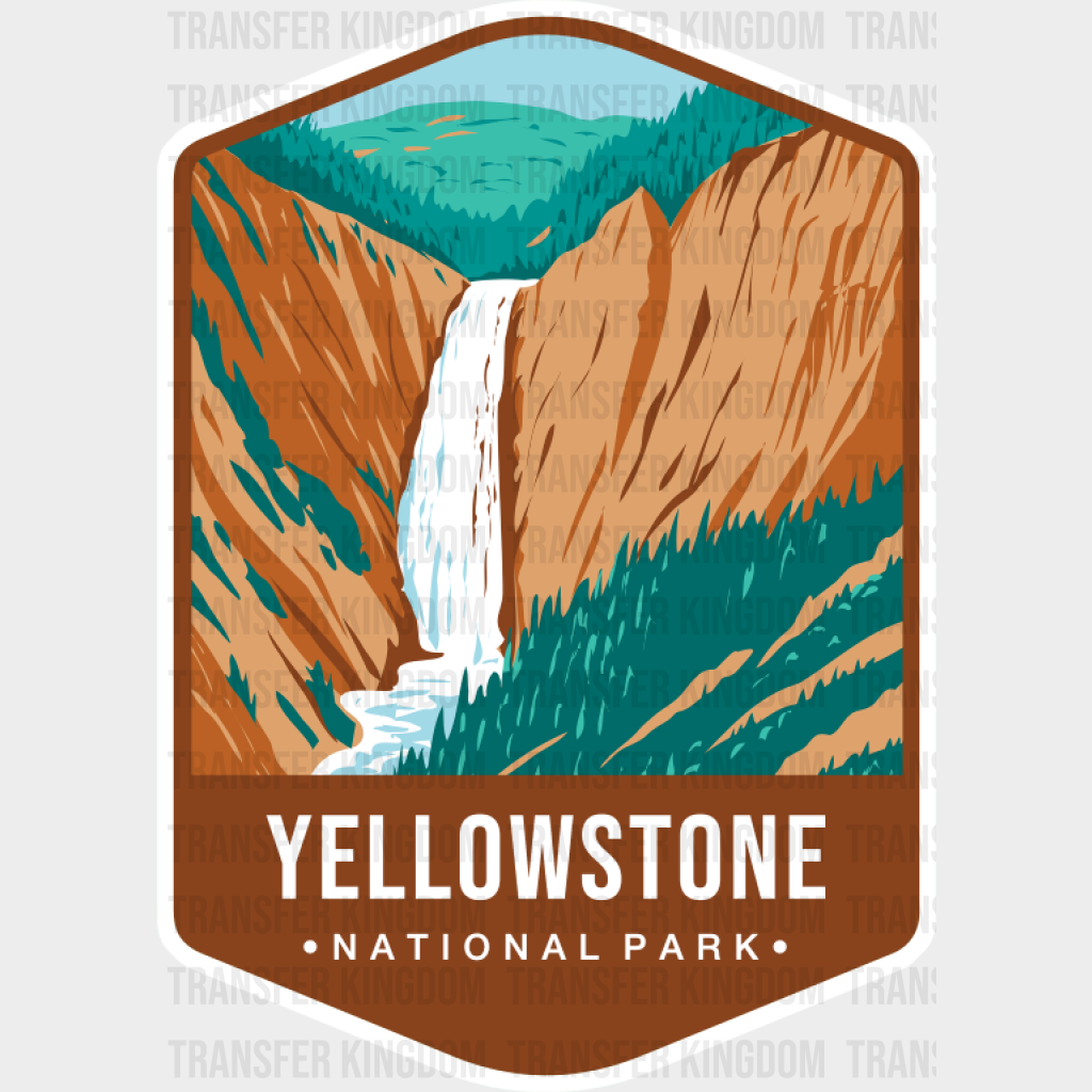 Yellowstone National Park Colorful Design - National Parks DTF Transfer